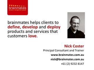 Nick Coster, photo 1