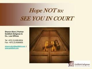 Sharon Aloni, photo 1