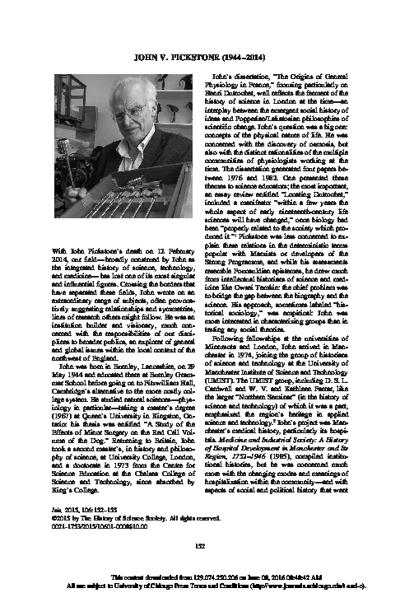 John Pickstone, photo 1