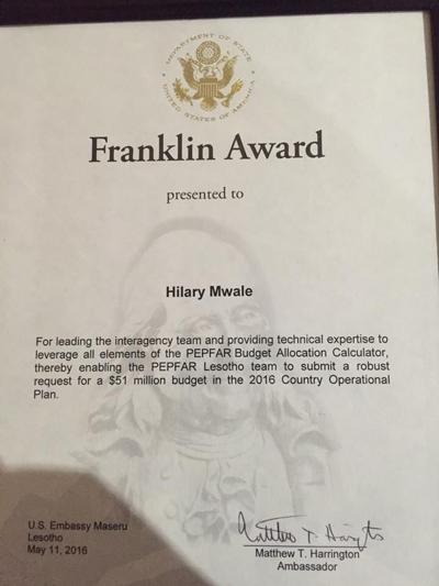 Hilary Mwale, photo 1