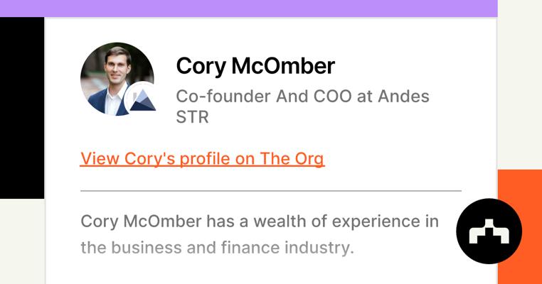 Cory McOmber, photo 1