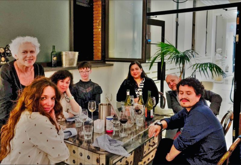 All’s well…
A satisfying close to the week with a post-event dinner with the team at Institut Fra