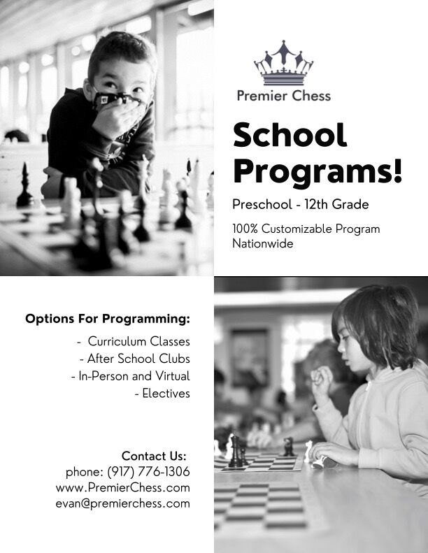 Would you like to a chess program in your child's school in the fall? if so, send this white paper t